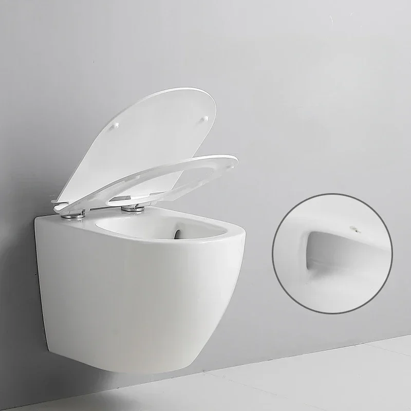 Wall Hung Toilet Button Bathroom Children Floating White toilet Small Apartment Intelligentes Badezimmer Toilet Accessories