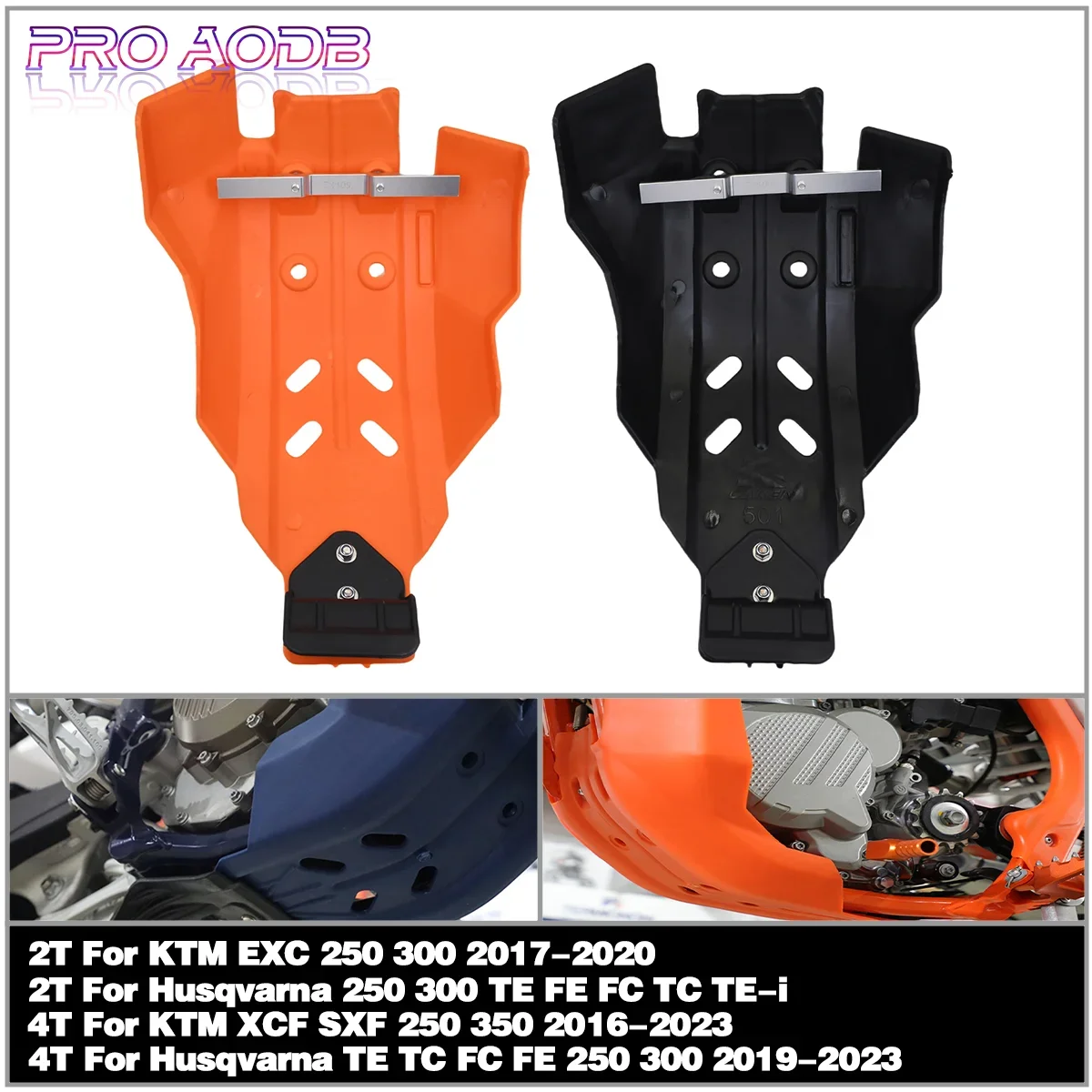 

For KTM EXC 250 300 2017-2020 / XCF SXF 350 Motocross Engine Cover Guard Plastic Skid Plate For Husqvarna 250 300 TE FE FC TC TE