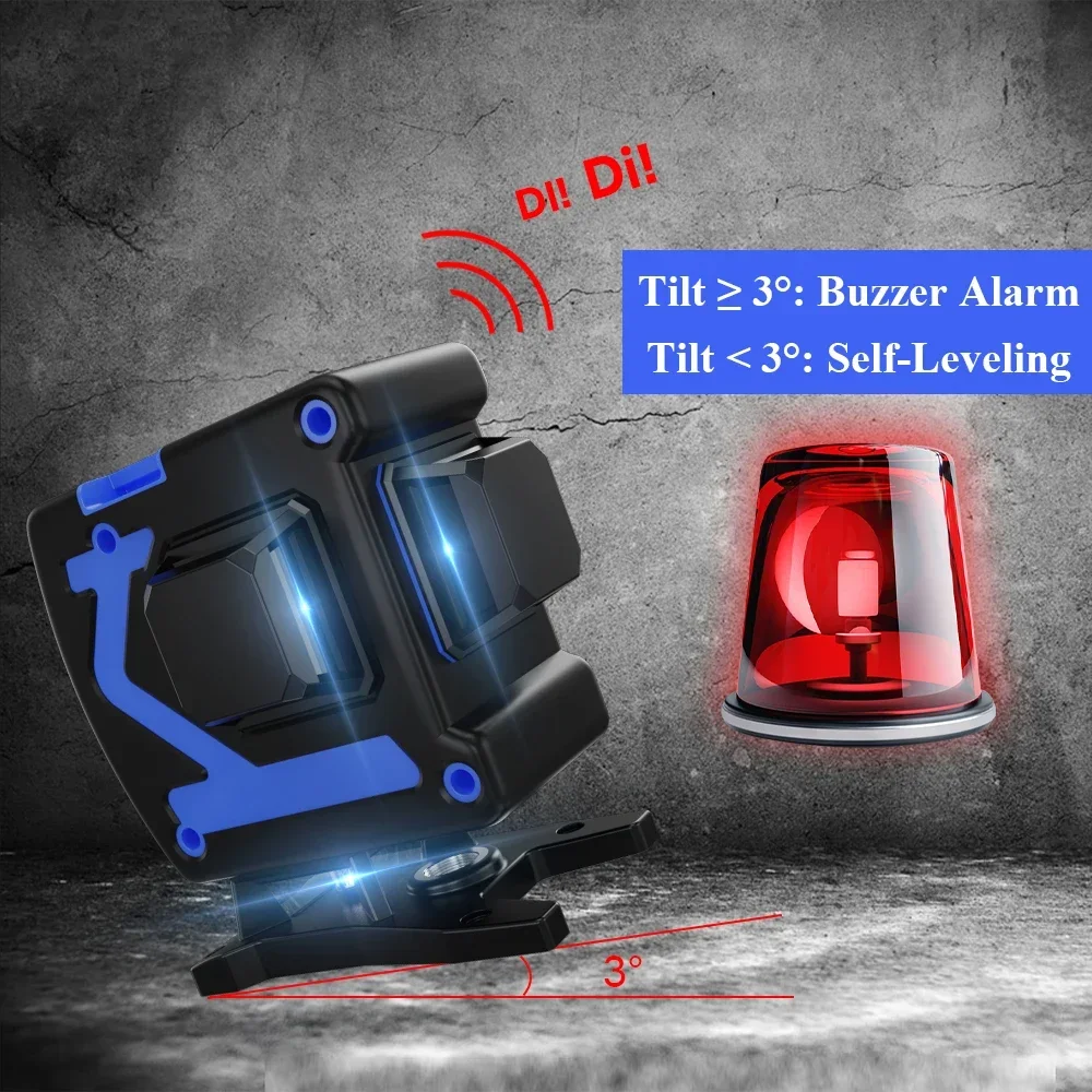 3D 12 Lines Laser Level Self-Leveling 360 Horizontal And Vertical Cross Blue Laser Beam Lines Nivel láser лазерный уровень