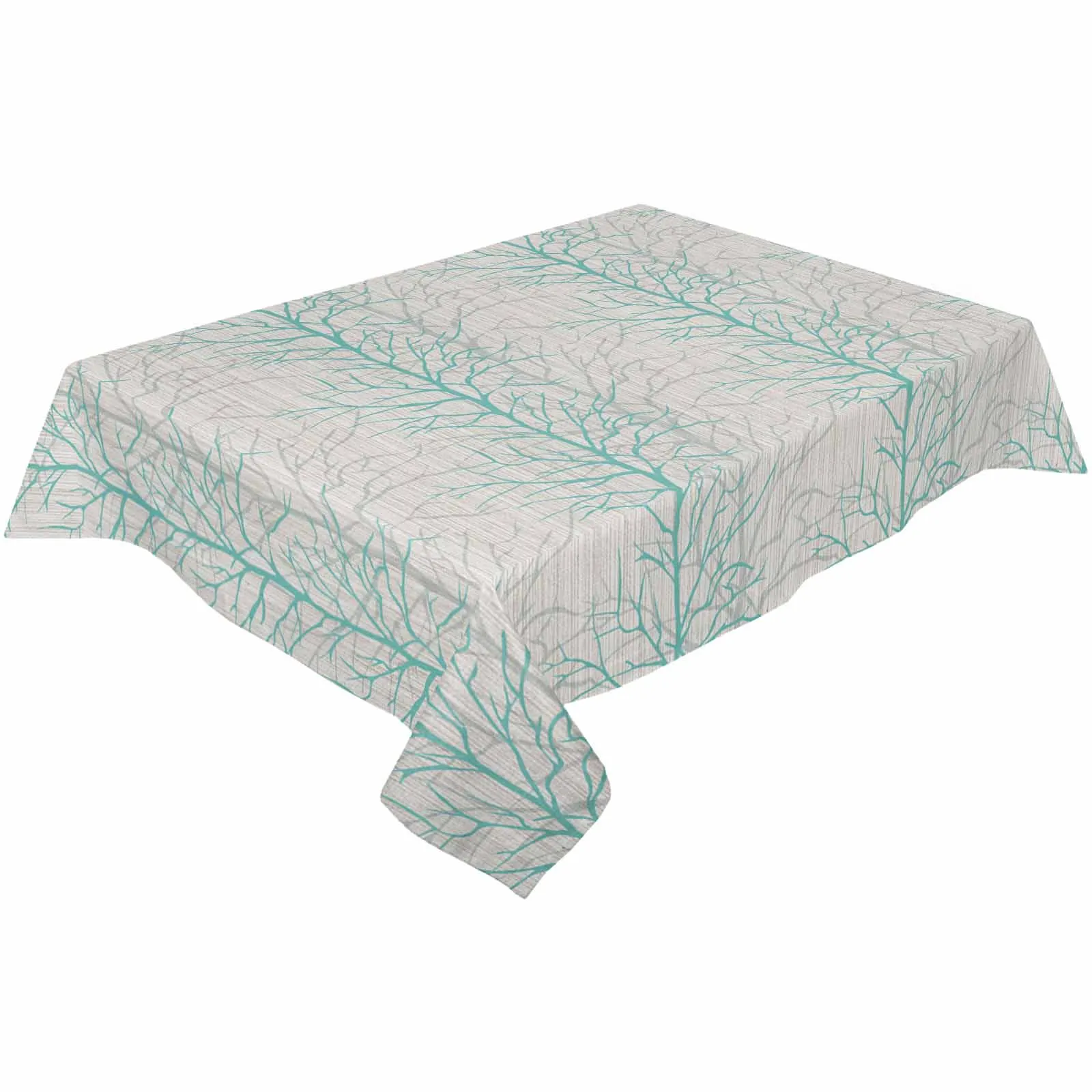 Overlay Of Tree Branch Loop Diagram Waterproof Tablecloth For Table Kitchen Decorative Coffee Cuisine Party Table Cover