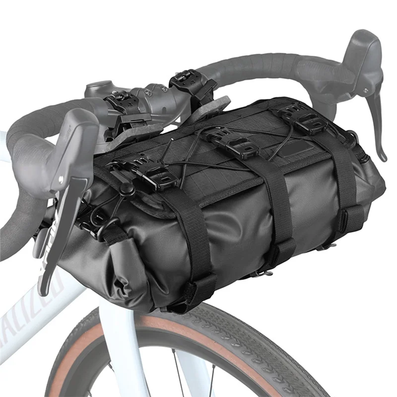 

NALFI-Waterproof Bike Handlebar Bag Adjustable Capacity, Removable Dry Bag For MTB, Road & Gravel Biking, Front Cycling Pack