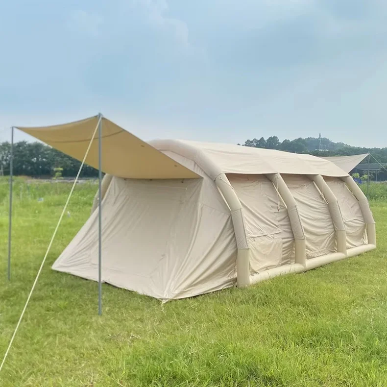 Factory Custom Logo Cheap Rainproof Convenience Outdoor Family Inflatable Camping Tent for 3-4 5 Persons