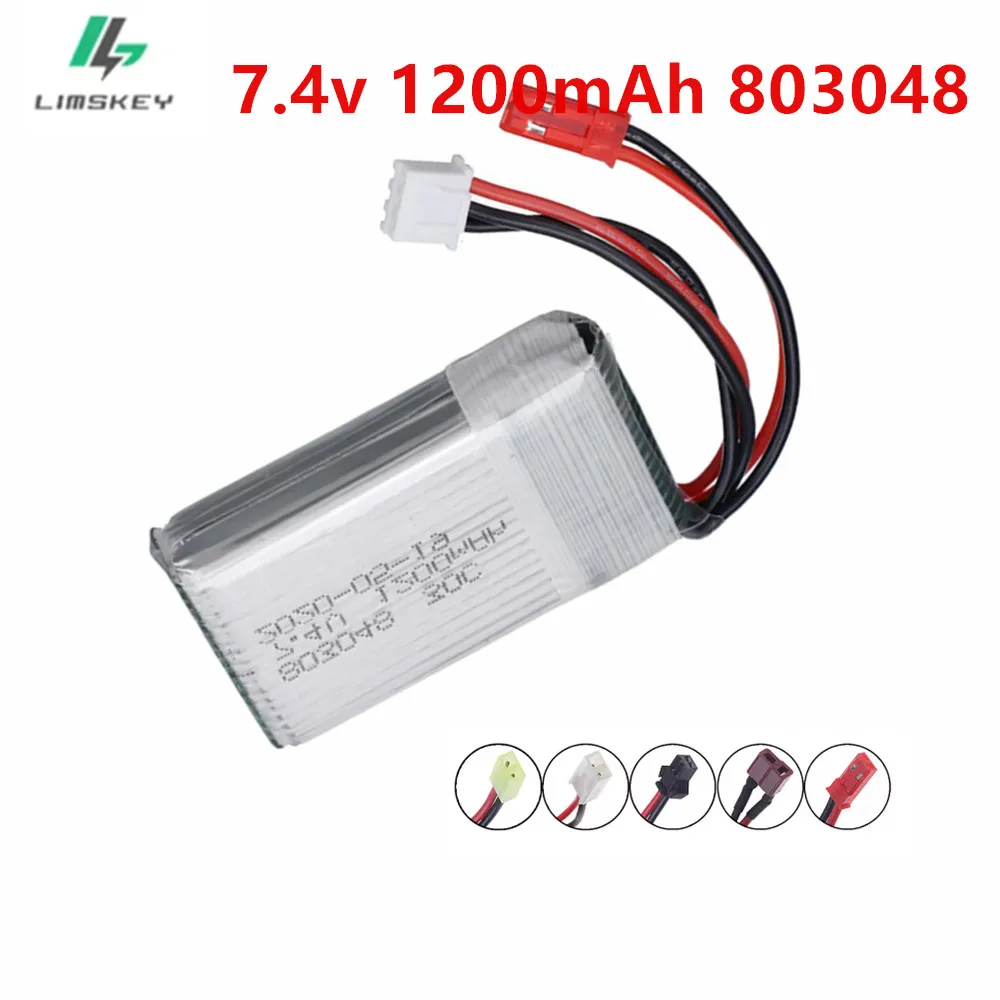 7.4V 1200mah Lipo Battery For MJXRC X600 U829A U829X X600 F46 X601H JXD391 FT007 Toys parts upgrade 7.4V 1000mah 803048 Battery