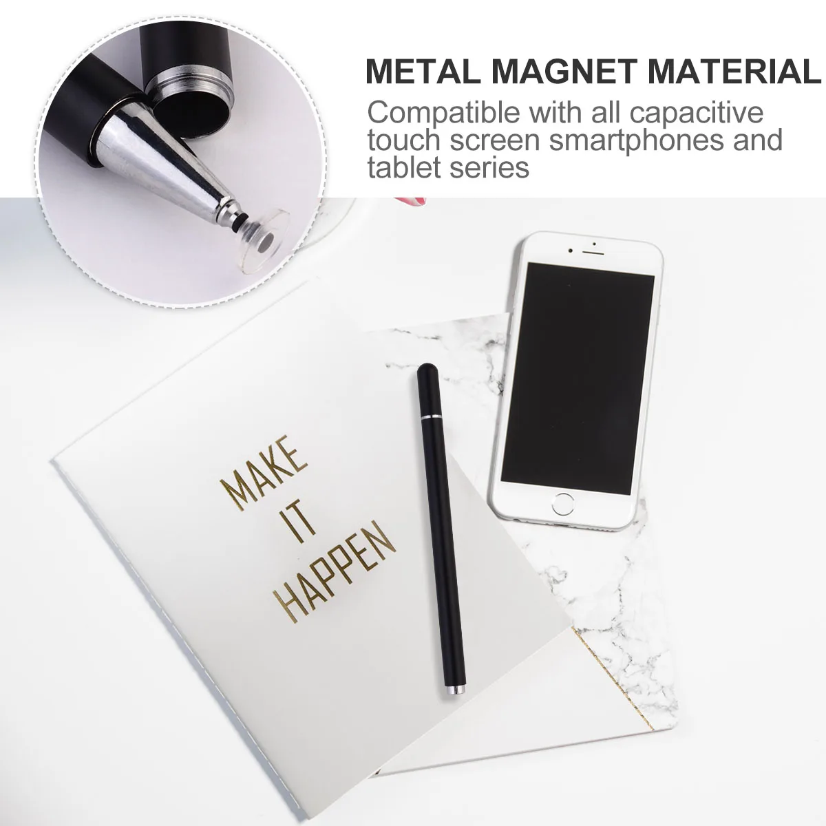 

1pc Tablet Durable Capacitive Touch Screen Metal Pointing Compatible with Phones Tablets Compact Portable Gift for for Cumputer
