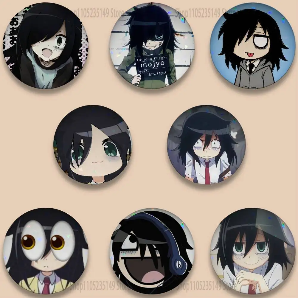 

Anime Kuroki Tomoko Pins 58mm Cute Cartoon Badge Handmade Brooches for Backpack Accessories Jewelry Gifts