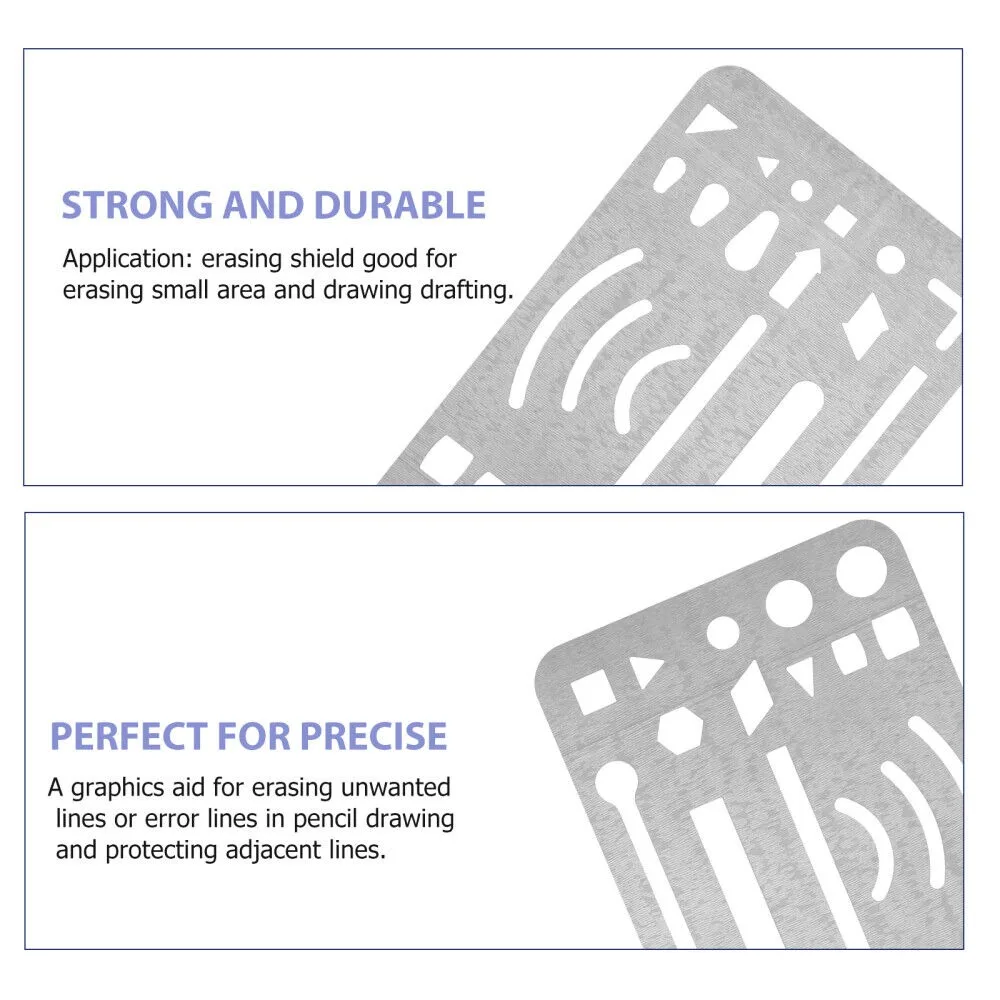 3 Pcs Portable Stainless Steel Erasing Shield Craft Stencils 27 holes Drawing Drafting Circle Geometric Eraser Templates Tools