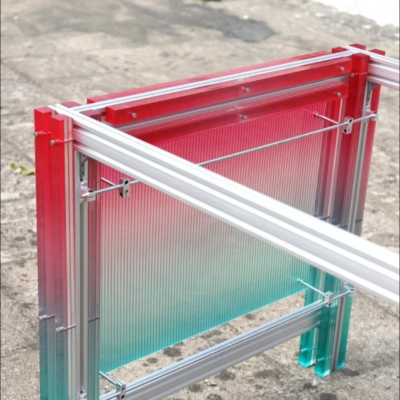 Tischbeine aus Acryl mit Aluminiumprofil, Schreibtischbeine, Schreibtischmehl