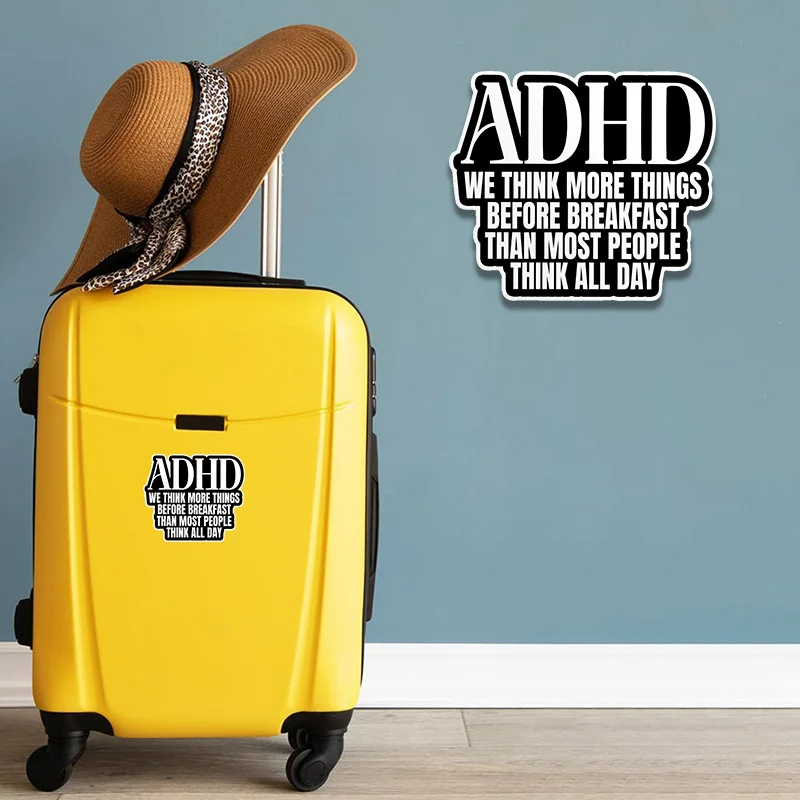 قطعة واحدة نعتقد المزيد من الأشياء قبل الإفطار، ملصقات عتيقة لطيفة ADHD، ملصقات مقاومة للماء ممتعة ومحفزة للغاية #6