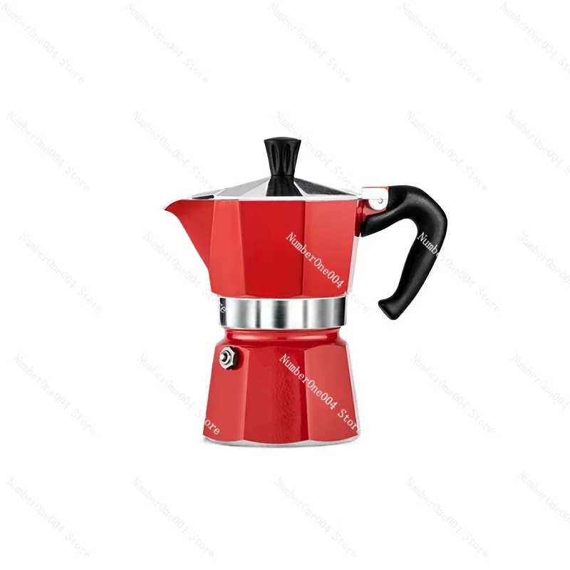 

Bright color mocha pot household, Italian coffee pot concentrated hand brewed coffee pot