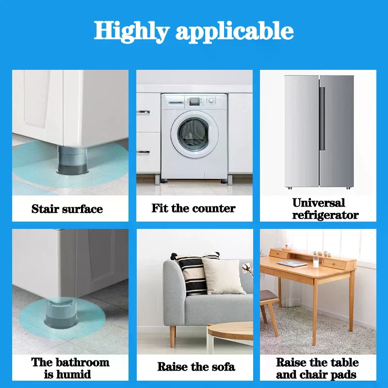 Washing Machine Stand Adjustable Heightener Fridge Dryer Leveling Foot Pad