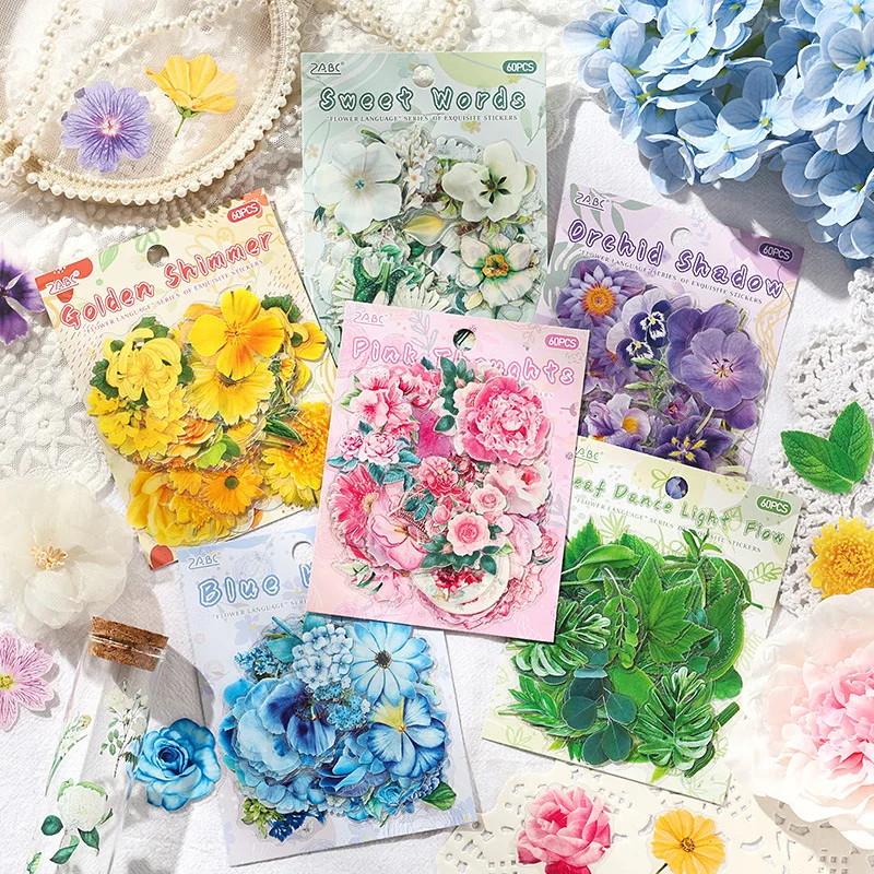 

24sets/1lot Kawaii Scrapbook Stickers leisurely flowery language Junk Journal Gold Planner Stationery Planner Decorative