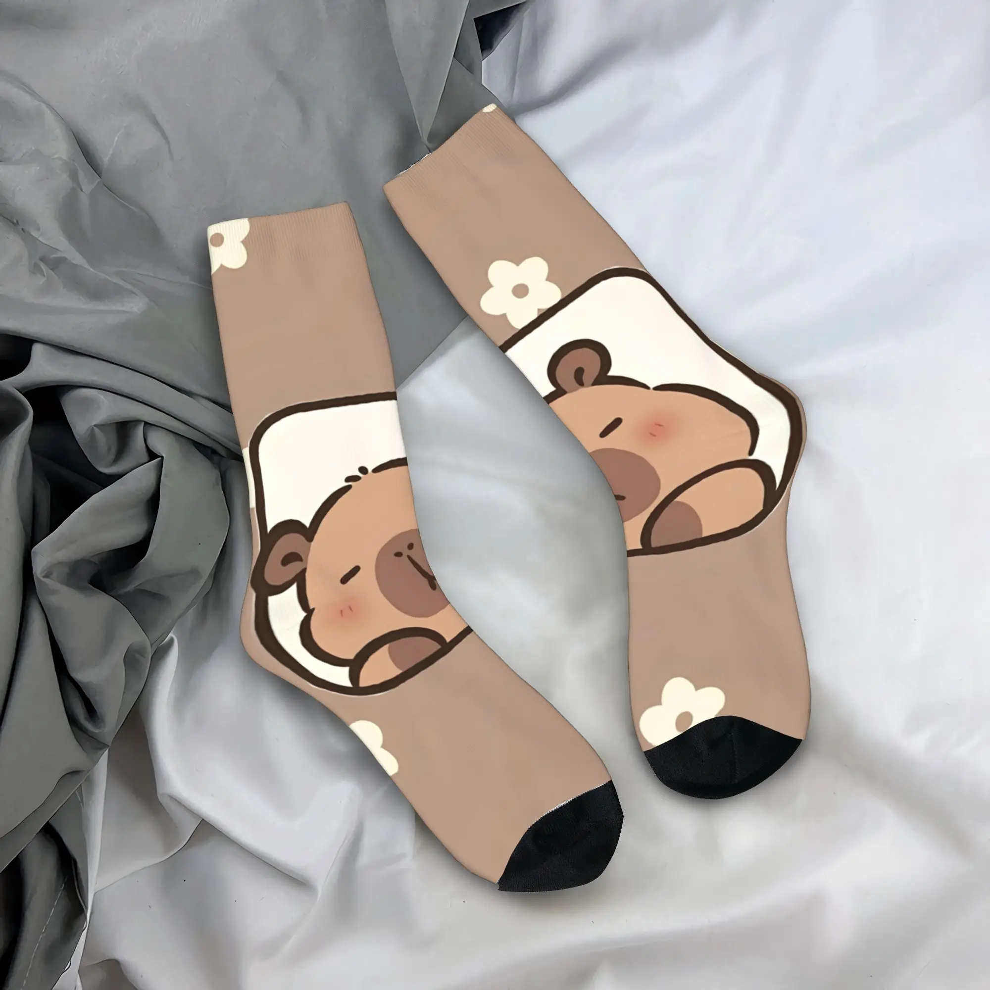 

Cute Kapibara Capybara Socks Autumn Stockings Casual Unisex Men Comfortable Socks Printed Cycling Anti Sweat Socks