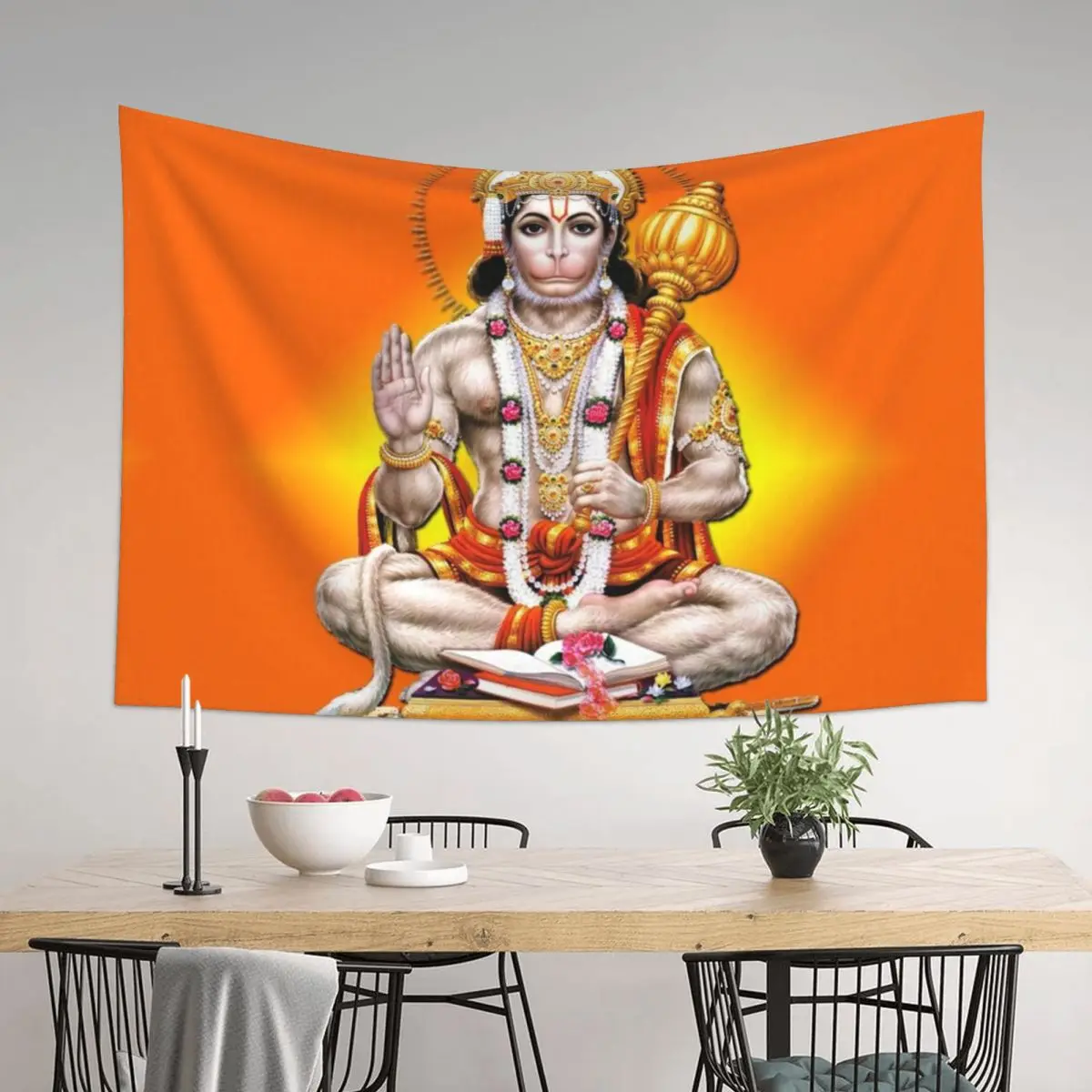 

Hindu Hanuman 1 Tapestry Wall Mural Room Decorations Aesthetic Nordic Home Decor Tapestry