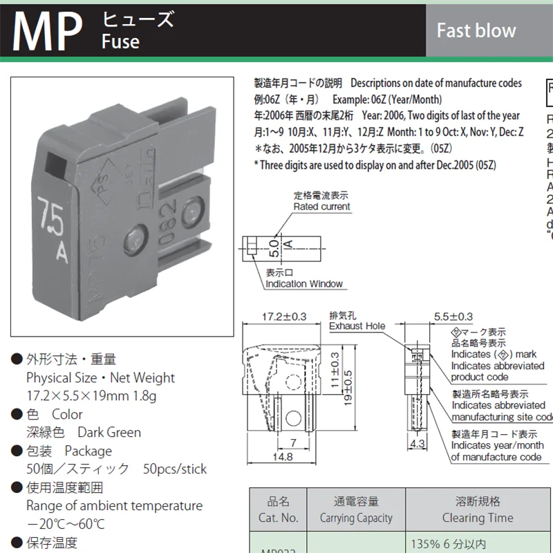 Imagem -04 - A60l0001-0046 Mp05 Mp063 Mp10 Mp16 Mp20 Mp32 Mp50 Mp63 Mp75 Fusível Fanuc 10 Unidades