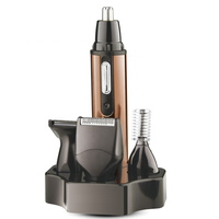 Kemei 4in1 Rechargeable Ear Nose Hair Trimmer Beard Grooming For Men Eyebrow Hair Removal Nose Ear Shaver Cut Cleaner