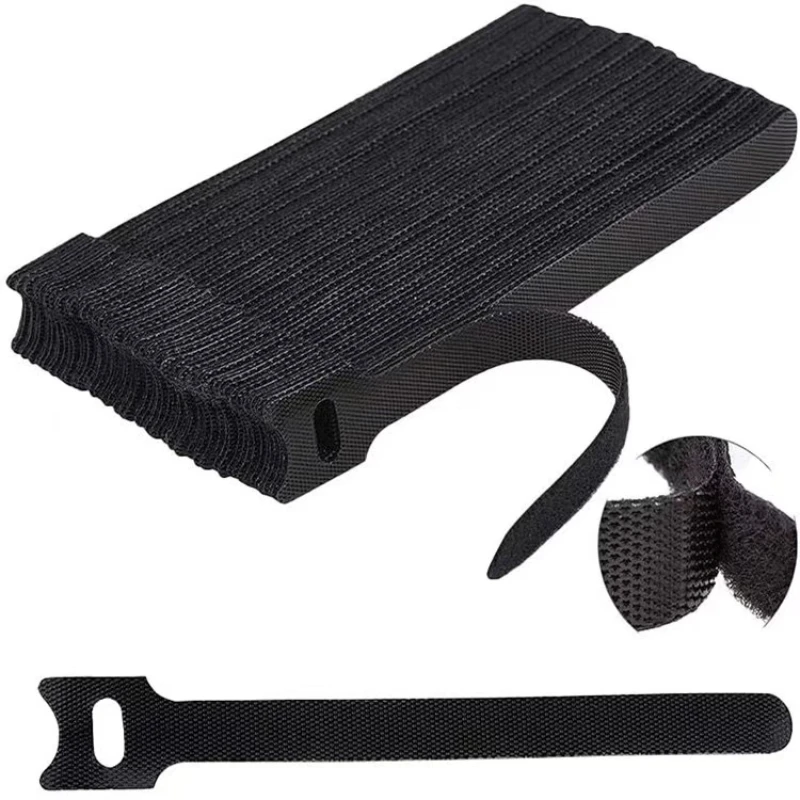 10pcs 12*150mm Velcro Reusable Hook and Loop Cable Ties Fastening Straps Multi-Purpose Wire Organizers for Computer/TV/Electron