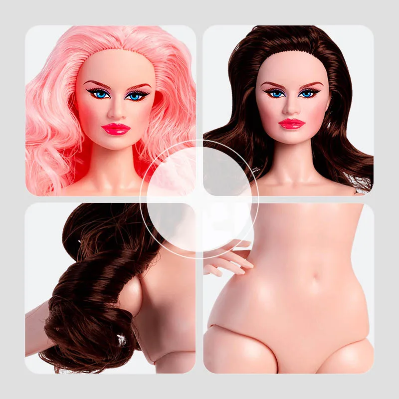 European Fashion 1/6 BJD Supermodel Doll Body 12 Joints Movable Exquisite Makeup Pink Skin Updated Kids DIY Toy Birthday Gifts