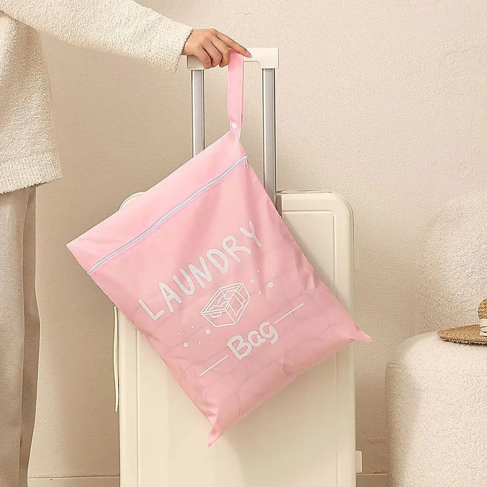 Laundry Shape Nylon Laundry Bag Travel Storage Pouch Machine Washable Dirty Clothes Organizer Wash Colorful Zipper Bag image 3