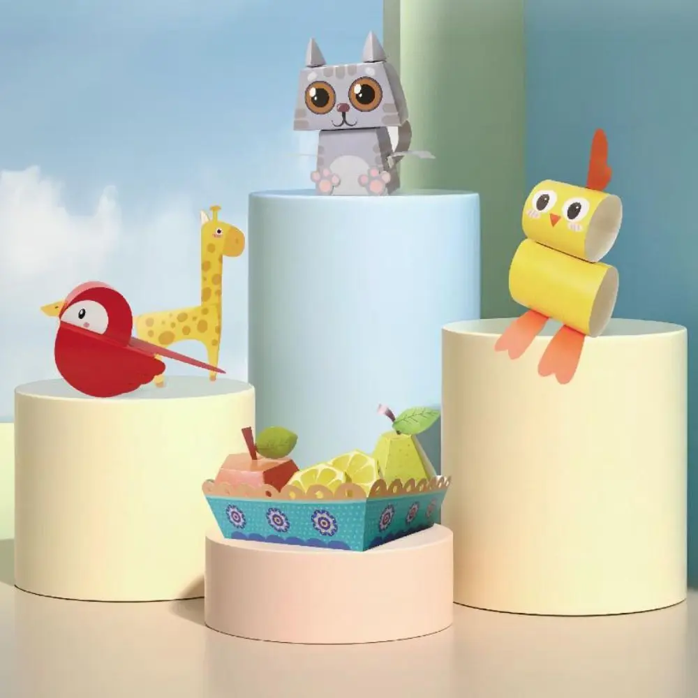 

Paper Handmade Colored Paper Set Montessori Art Learning Animal Handmade Origami Fruit Folding Diy Paper-cut Book Kindergarten