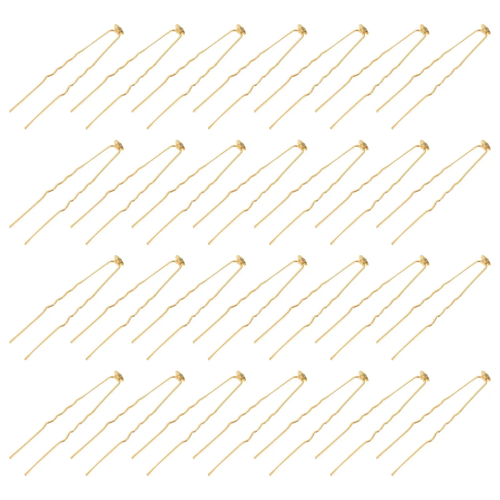 50Pcs Bridal Hairpin U Shaped French Hair Fork Metal Hair Pins Secure Updo Wedding Bun Accessories Silver Elegant Styling Pins