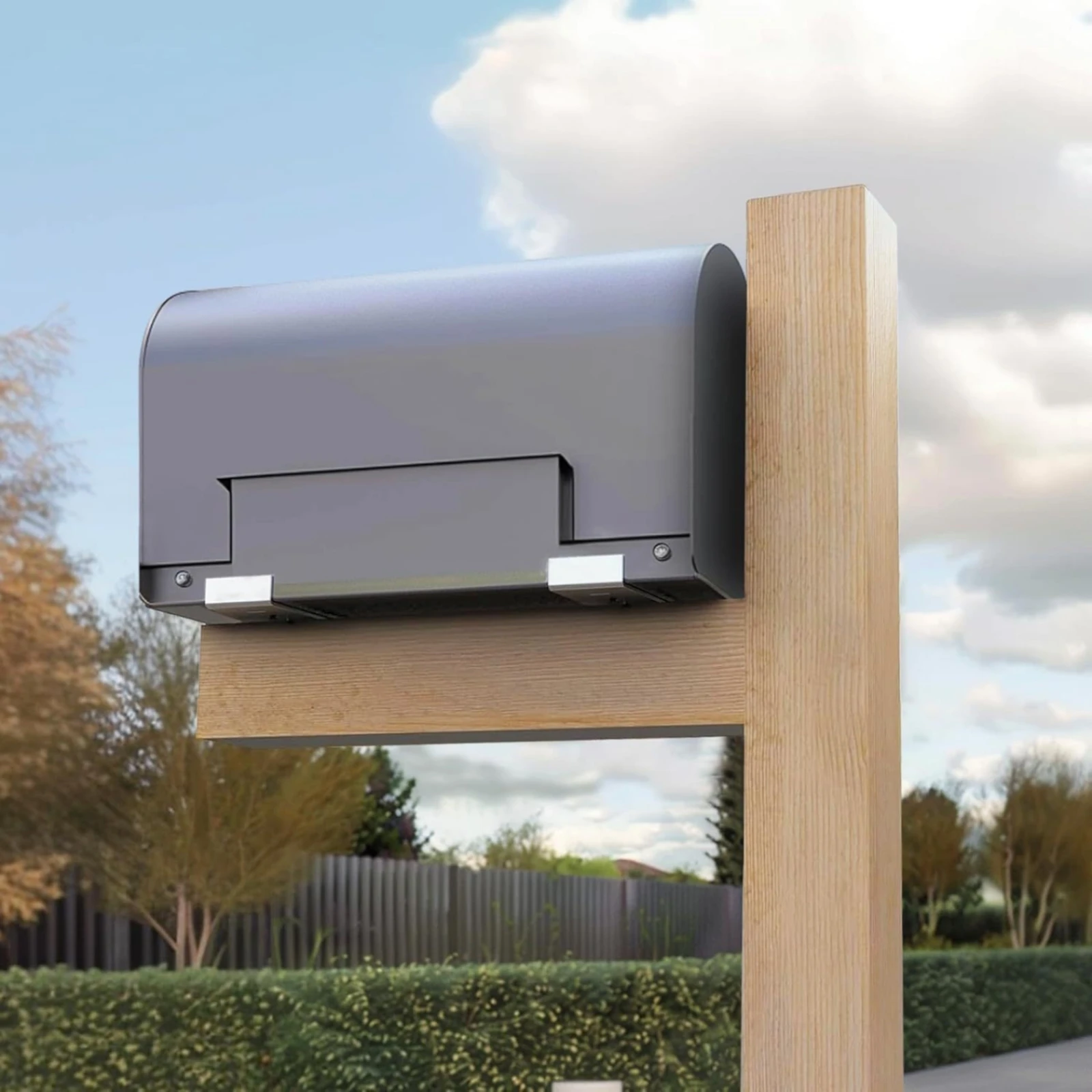 2 Pieces Mailbox Mounting Bracket U-Shaped Mailbox Bracket with Screws Hardware Aluminum Rust-Resistant for Outdoor