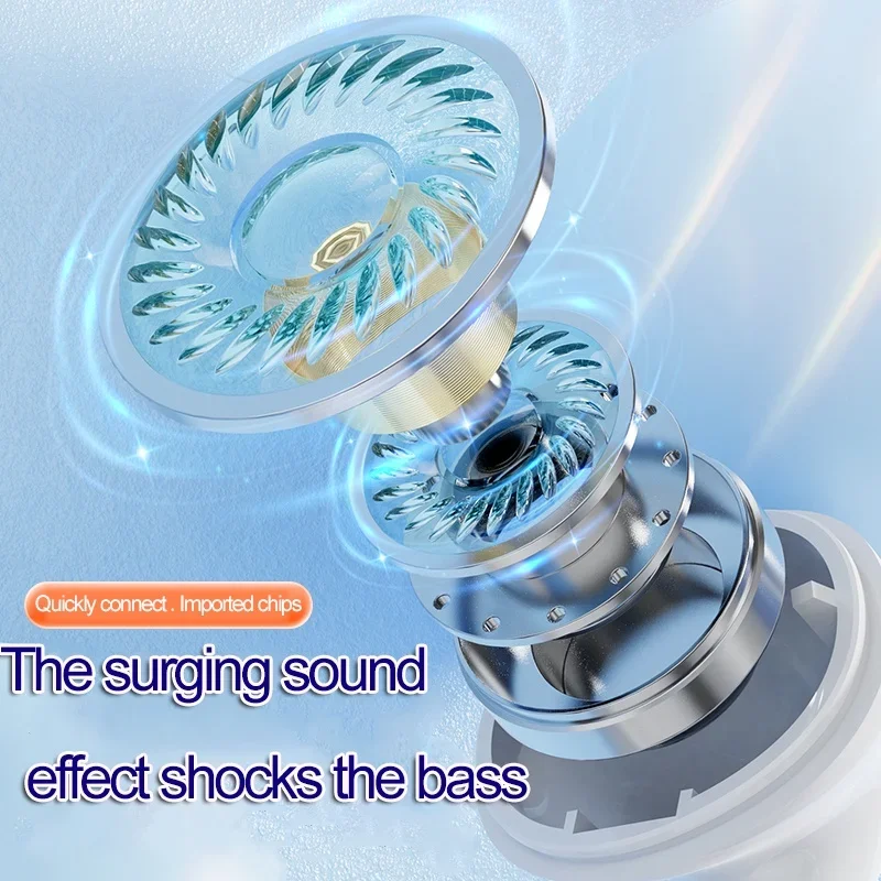 سماعات بلوتوث 5.3 TWS اللاسلكية مع شاشة LED سماعة رأس ستيريو تعمل باللمس، سماعات أذن للحد من الضوضاء للهواتف الذكية #5