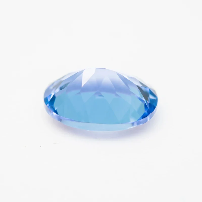 Lab Grown Sapphire Cornflower Color Oval Shaped Extremely Shiny Quality DIY Ring Necklace Earrings Main Materials Certificate