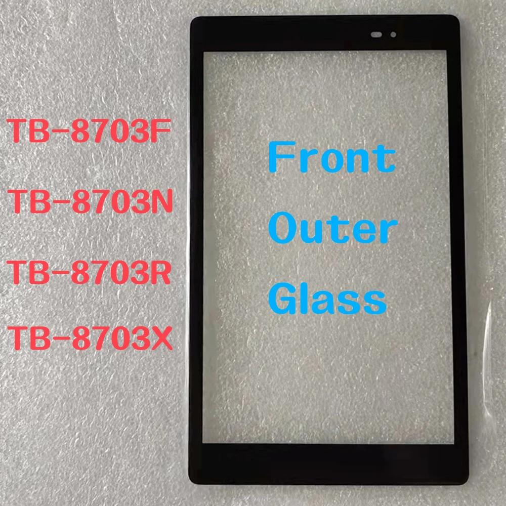 8 นิ้ว TB-8703 แผงกระจกสําหรับ Lenovo Tab3 P8 HD TB-8703F TB-8703X 8703R เปลี่ยนกระจกด้านหน้าหน้าจอ LCD ด้านนอก Touch Glass