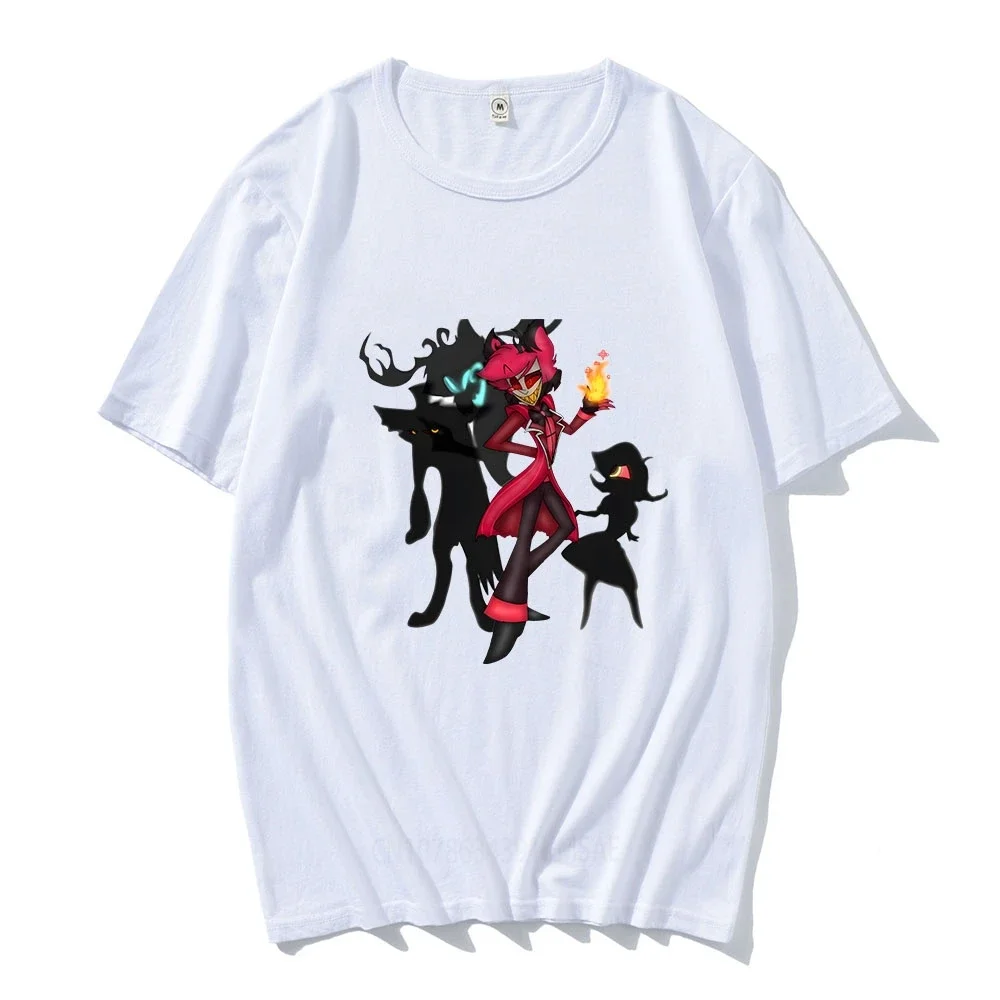 HazbinHotel Journey To The Light T-shirt Casual Summer Spring Mens Tee-shirt Cotton High Quality Soft Tshirts Ropa Hombre Male