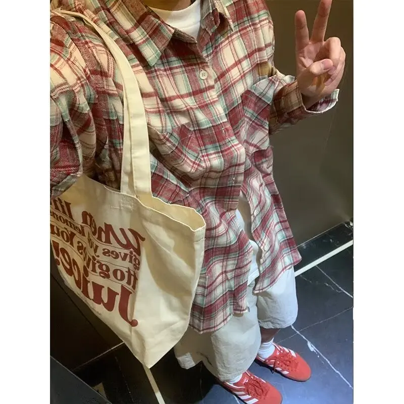 Prendas de abrigo de gama alta para hombre, ropa de abrigo larga a cuadros de otoño de talla grande, informal, para estudiantes, japonés, Hong Kong, Sle, Retro, Haome