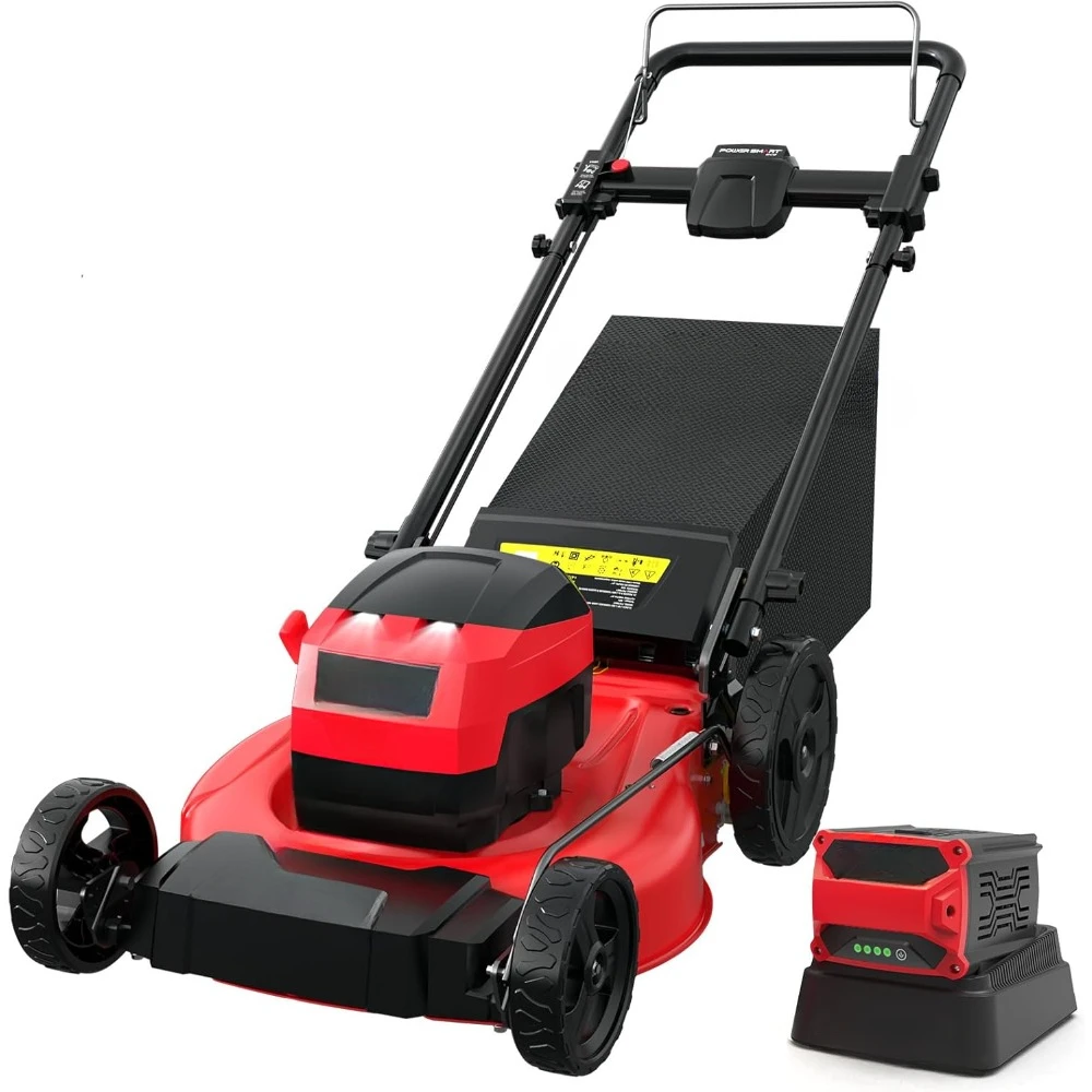 

Electric Lawn Mower, 80V/21 Push Lawn Mower with 6.0Ah Battery&Charger, 3-in-1 Lawn Mower