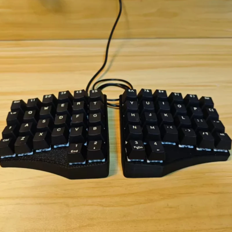 Dolphin52 Wired Split Keyboard Custom Hot-swapping 3D Printing Handicraft Keyboard Ergonomics Vial Left Right Hands Keyboards