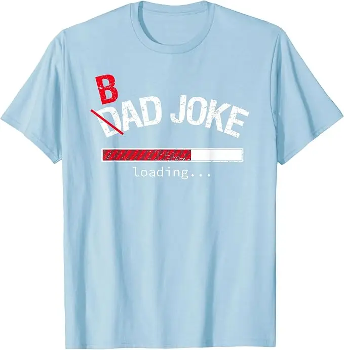 Lustiges T-Shirt mit dem Text „Bad Joke/Dad Joke Loading“ für Papa und Männer, Y2k Persönlichkeits-Mode, weiches Baumwoll-T-Shirt mit Spruch, Kurzarm-Oberteil – Detail 12