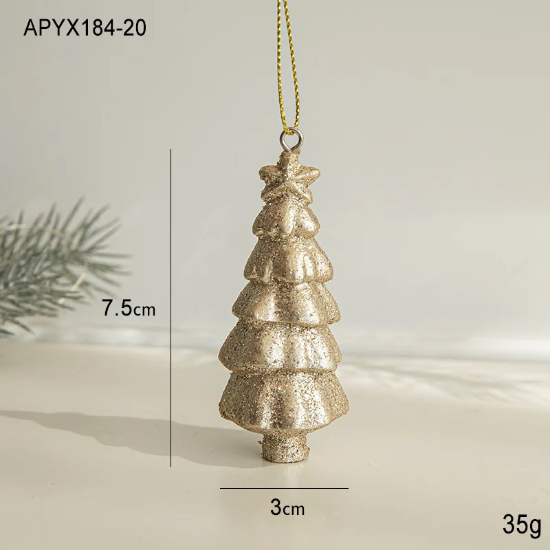 2025 New Christmas Decorations Golden Christmas Tree Pendant Little Deer Pony Christmas Tree Decoration Creative New Nordic