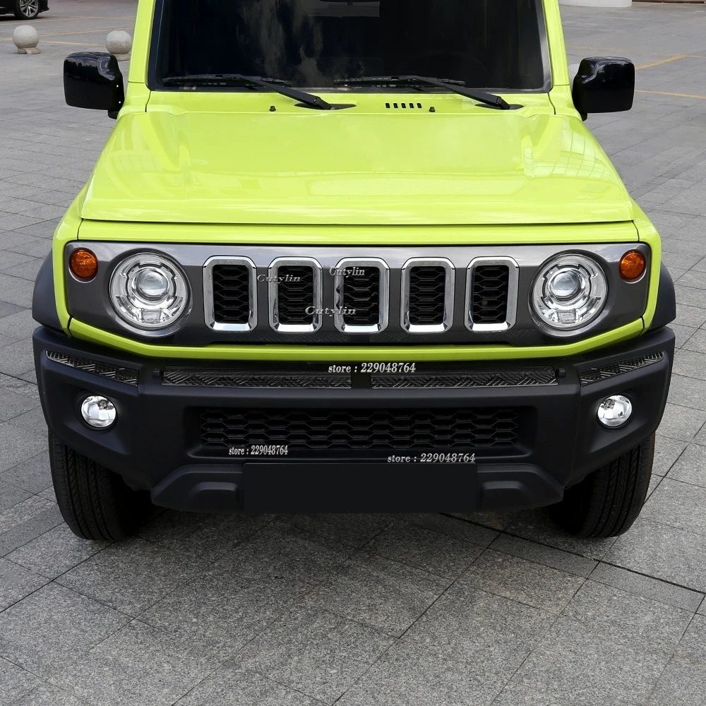 

For Suzuki Jimny JC74 2025 2026 Stainless Steel Car Front Bumper Strip Panel Protector Cover Trim Car Front Head Hood Styling