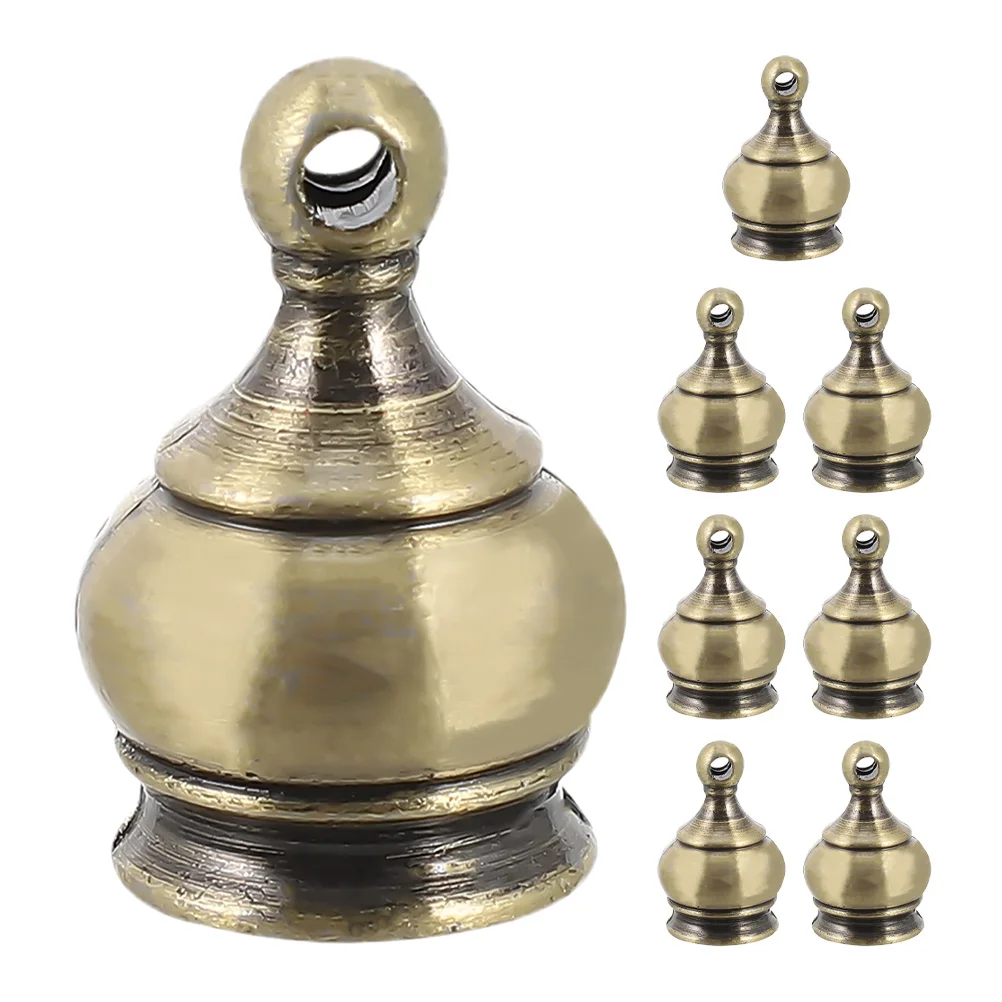 

8Pcs Decorative Crown-Shaped M10x1 Threaded Screw Caps Finial for Lamp Shade Bed Post Fixtures Home Decor Upgrade