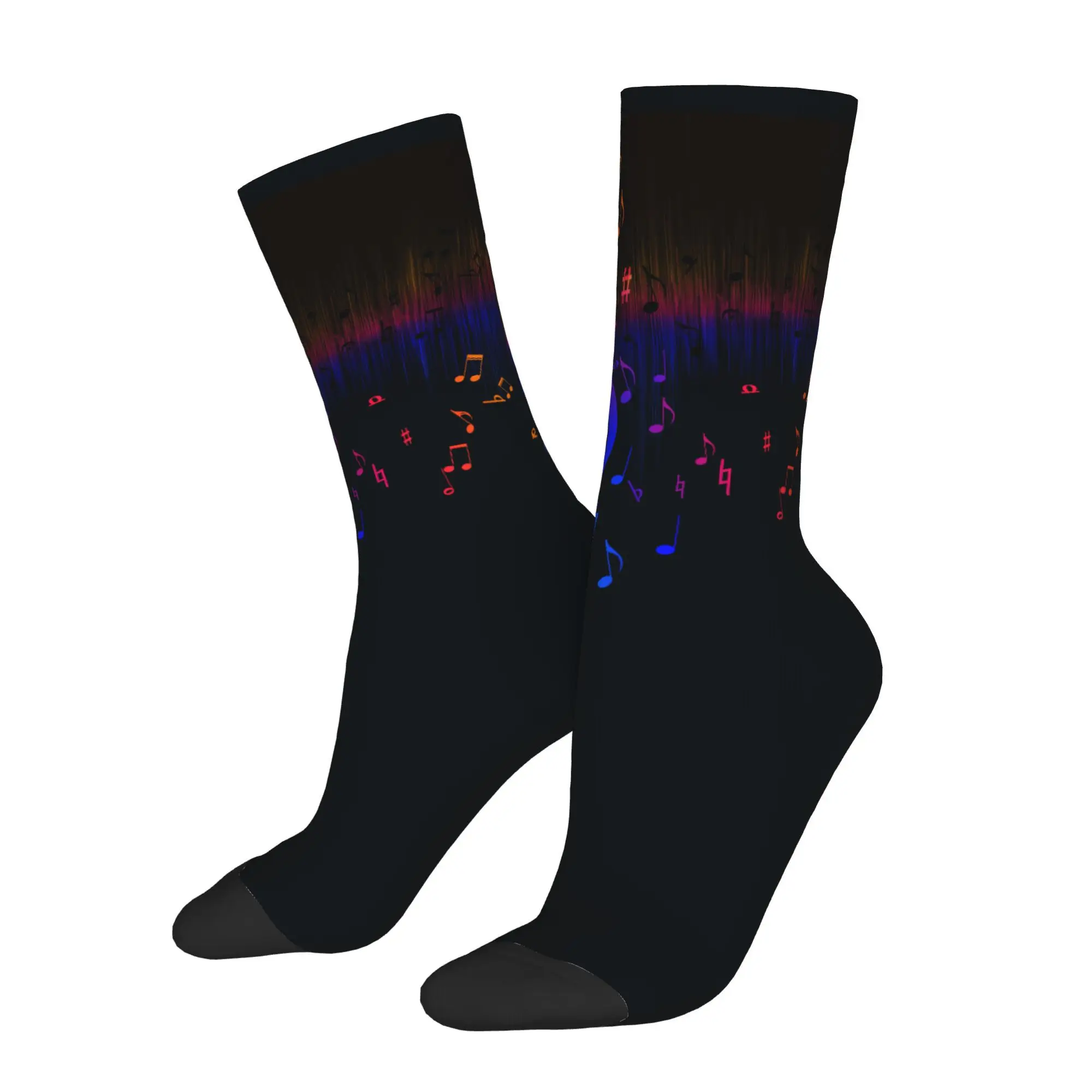 Chaussettes pour hommes imprimées d'égaliseur de musique, 1 pièce, nouveauté Hip Hop Harajuku, chaussettes d'équipage à motif, cadeau décontracté