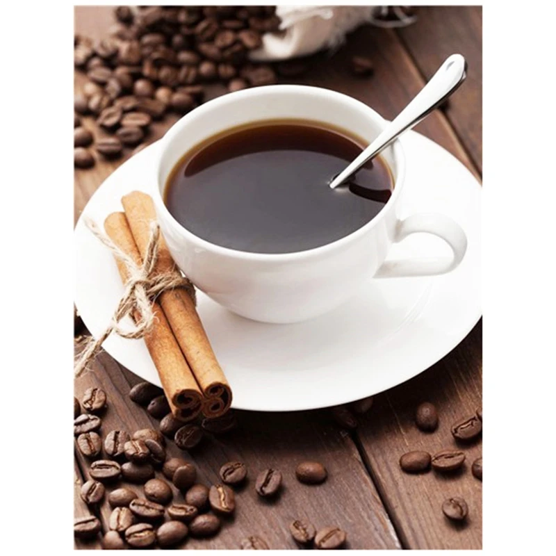 Paint With Diamond Embroidery "A Cup Of Coffee" Diamond Painting Full Round Picture Of Rhinestone Home Decor