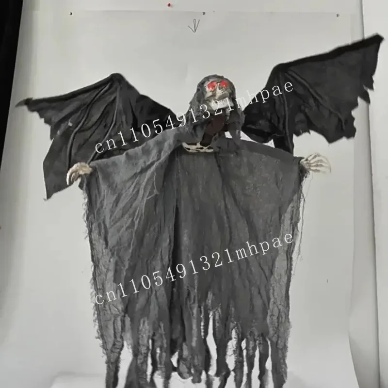 

Halloween Hanging Grim Reaper Prop,Halloween Indoor & Outdoor Spooky Part Decorations,Light-emitting Sound Hanging Props Yard