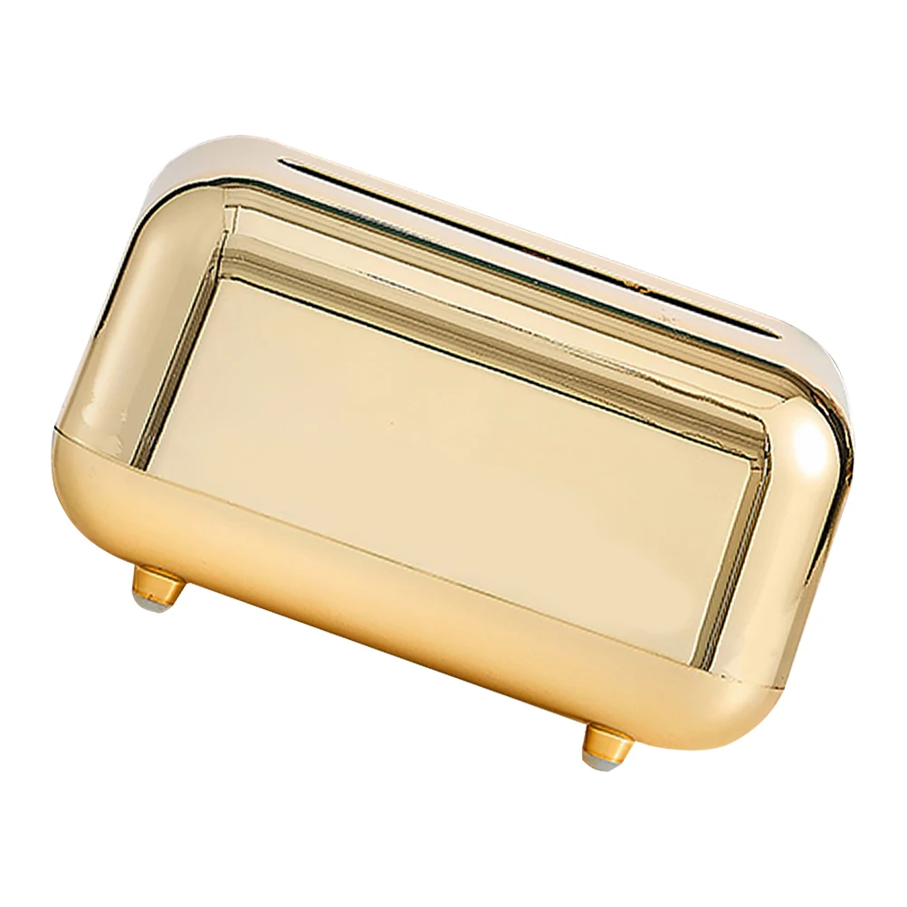 

Desktop Tissue Box ABS Home Office Convenient Storage Multi Function Napkin Holder Stylish Design Simple Structure Long