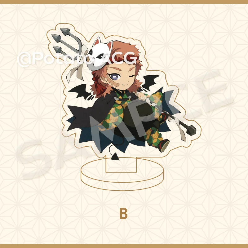 Demon Slayer: Kimetsu no Yaiba Demon Slayer peripheral standing board Immortal River desktop decoration acrylic doll toy 7cm