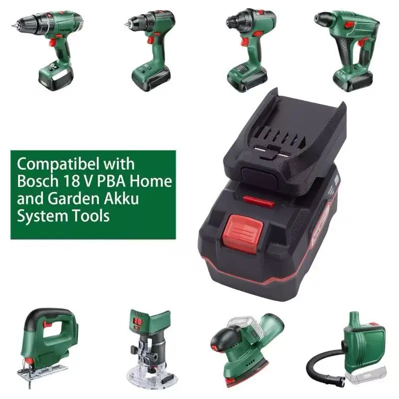 Battery  Adapter For  Parkside Lithium To BOSCH Green PBA Series Tools  Adapter (Without Battery& Tool )