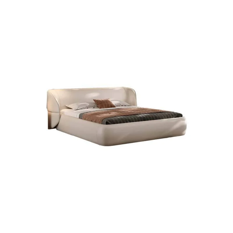 

# High Quality Queen King Size Bed Bedroom Design Furniture Modern Luxury Wooden Leather Double Bed Frame