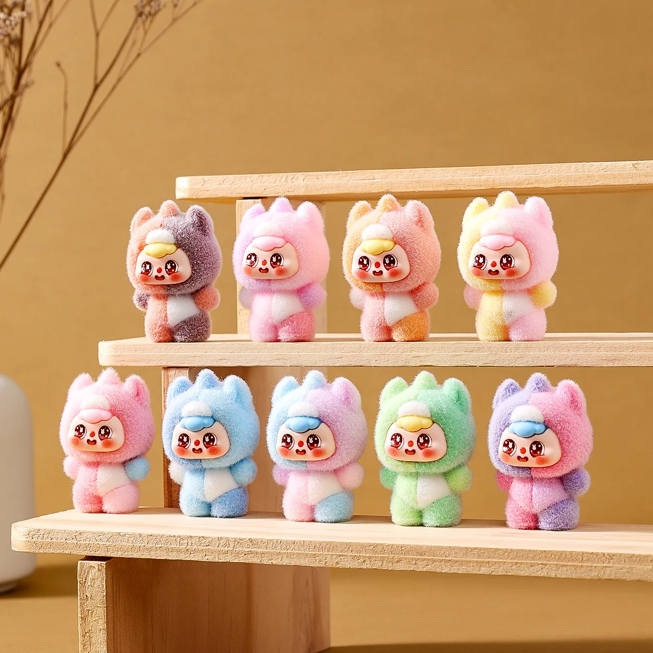 

Color-mixed bean bag small figurine craft toy cute figurine accessory decoration keychain component