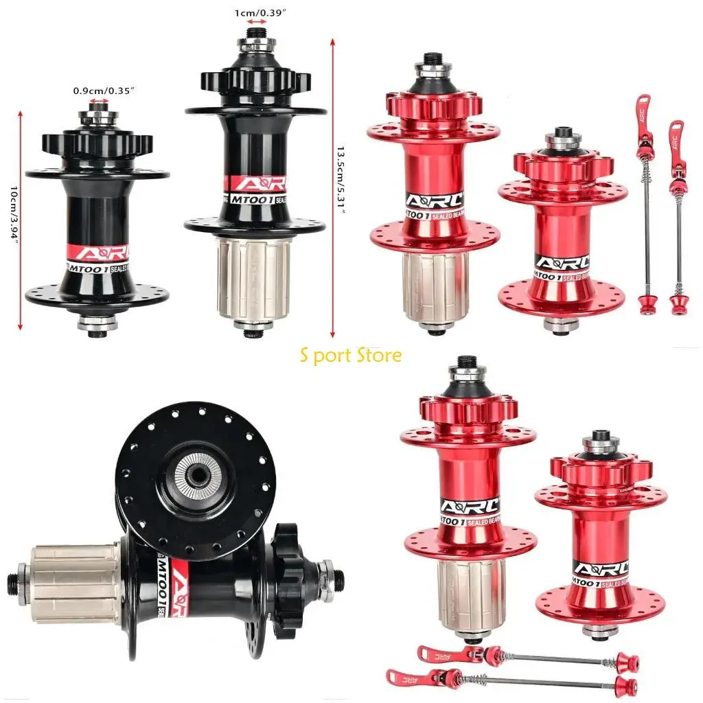 

U2JB MTB Front and Rear Bearing Hubs,32/ 36 Holes Disc Brake Disc Hub Set