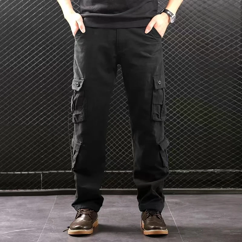 Men Cargo Pants Military Tactical Trouser Multi-Pocket Joggers Men Outdoor Cotton Army Sweatpants Casual Straight Pants New