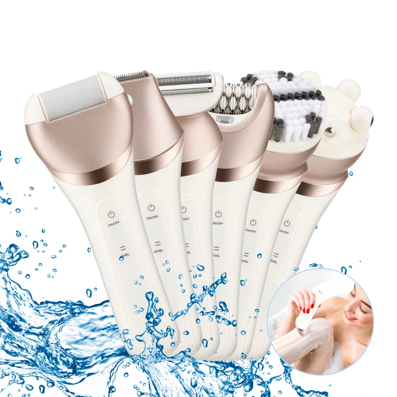

Women's Home Shaver IPX7 Washable Multifunctional Hair Remover Electric Hair Remover Set 6-in-1 Appliance Epilators Personal