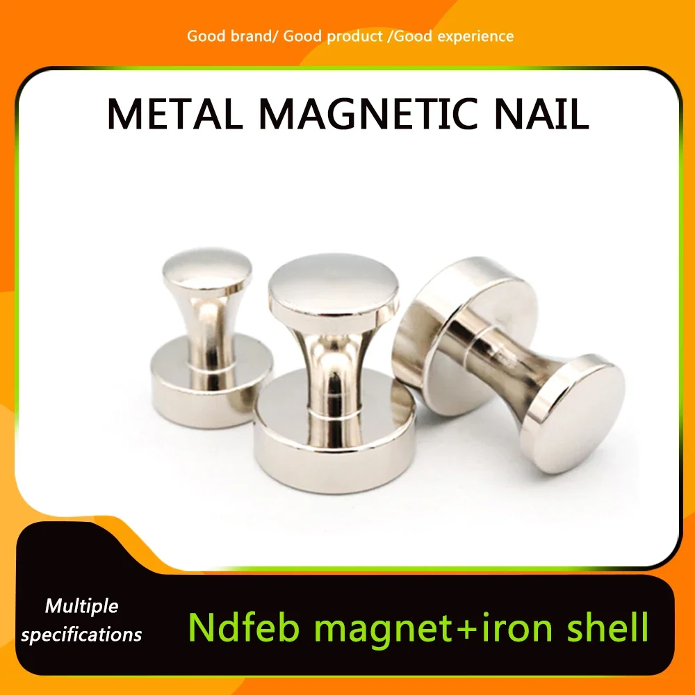 

Metal Magnetic Nails D32x42 Strong Magnetic Nails D36x46 mm Fridge Pastes White Board Office Powerful Magnet Thumbtack D42x52