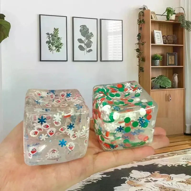 مكعب الإجهاد الإسفنجي من هوليداي تابا - لعبة فيدجيت حسية للأطفال والكبار هدية عيد الميلاد #3