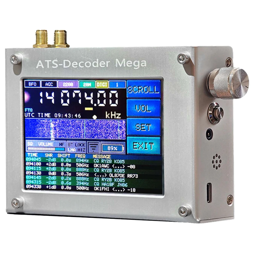 ATS-Decoder Portable Shortwave Radio Receiver FM RDS AM LW MW SW SSB DSP Si4732 Digital Decoder 4inch Touch Screen WiFi Function